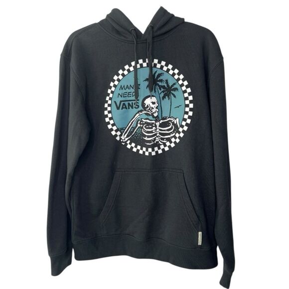 VANS Men’s S Man I Need A Vans Skeleton Graphic Hoodie - Picture 1 of 7